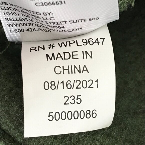 Eddie Bauer Radiator Fleece Snap Mock Pullover Men's XL Green Winter Outdoor - Picture 13 of 13